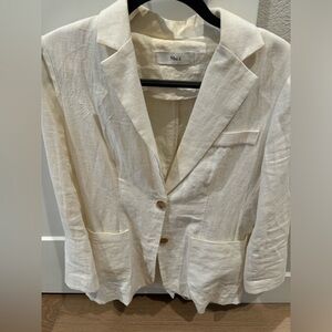 White linen blazer